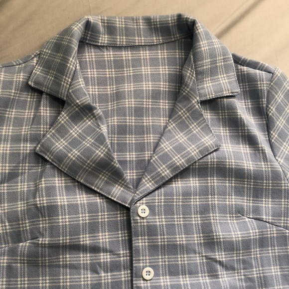 Blue plaid vivian shirt - Picture 6 of 9